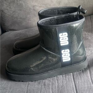 UGG  Glossy Black Rain Boots